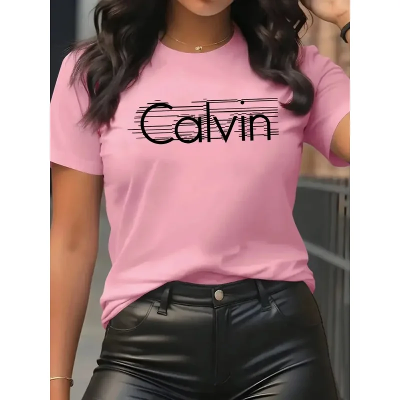 캘빈 여성 티셔츠 레저 패션 반팔 코튼 티셔츠 고품질  - Streetwear Brand Tees 리뷰 및 가격